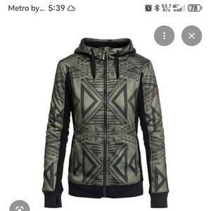 Roxy Olive Geometric Utility Jacket